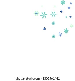 Delicate Floral Pattern with Simple Small Flowers for Greeting Card or Poster. Naive Daisy Flowers in Primitive Style. Vector Background for Spring or Summer Design.
