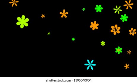 Delicate Floral Pattern with Simple Small Flowers for Greeting Card or Poster. Naive Daisy Flowers in Primitive Style. Vector Background for Spring or Summer Design.
