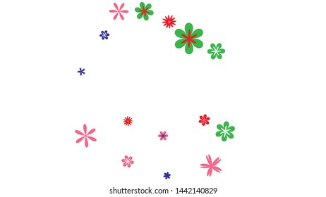 Delicate Floral Pattern with Simple Small Flowers for Greeting Card or Poster. Naive Daisy Flowers in Primitive Style. Vector Background for Spring or Summer Design.
