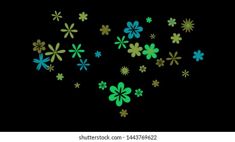 Delicate Floral Pattern with Simple Small Flowers for Greeting Card or Poster. Naive Daisy Flowers in Primitive Style. Vector Background for Spring or Summer Design.
