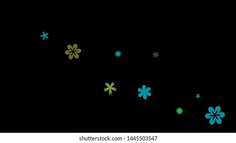Delicate Floral Pattern with Simple Small Flowers for Greeting Card or Poster. Naive Daisy Flowers in Primitive Style. Vector Background for Spring or Summer Design.
