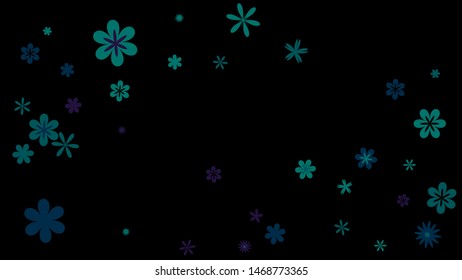 Delicate Floral Pattern with Simple Small Flowers for Greeting Card or Poster. Naive Daisy Flowers in Primitive Style. Vector Background for Spring or Summer Design.
