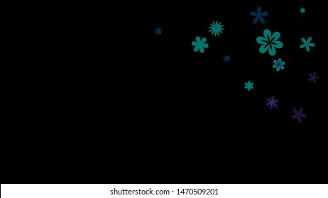 Delicate Floral Pattern with Simple Small Flowers for Greeting Card or Poster. Naive Daisy Flowers in Primitive Style. Vector Background for Spring or Summer Design.
