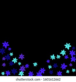 Delicate Floral Pattern with Simple Small Flowers for Greeting Card or Poster. Naive Daisy Flowers in Primitive Style. Vector Background for Spring or Summer Design.
