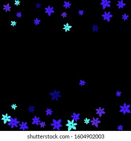 Delicate Floral Pattern with Simple Small Flowers for Greeting Card or Poster. Naive Daisy Flowers in Primitive Style. Vector Background for Spring or Summer Design.

