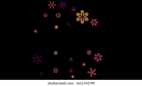 Delicate Floral Pattern with Simple Small Flowers for Greeting Card or Poster. Naive Daisy Flowers in Primitive Style. Vector Background for Spring or Summer Design.
