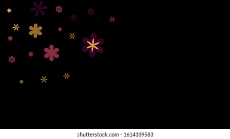 Delicate Floral Pattern with Simple Small Flowers for Greeting Card or Poster. Naive Daisy Flowers in Primitive Style. Vector Background for Spring or Summer Design.
