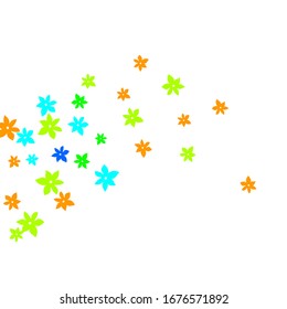 Delicate Floral Pattern with Simple Small Flowers for Greeting Card or Poster. Naive Daisy Flowers in Primitive Style. Vector Background for Spring or Summer Design.
