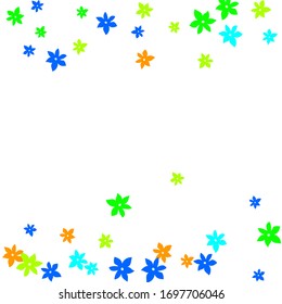 Delicate Floral Pattern with Simple Small Flowers for Greeting Card or Poster. Naive Daisy Flowers in Primitive Style. Vector Background for Spring or Summer Design.
