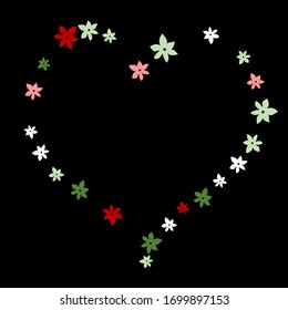 Delicate Floral Pattern with Simple Small Flowers for Greeting Card or Poster. Naive Daisy Flowers in Primitive Style. Vector Background for Spring or Summer Design.
