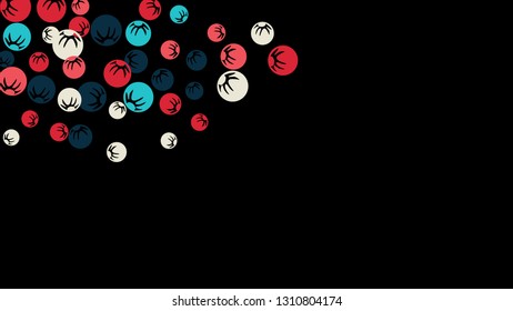 Delicate Floral Pattern with Simple Stylized Berries for Greeting Card or Poster. Naive Daisy Berries in Primitive Style. Vector Background for Spring or Summer Design.
