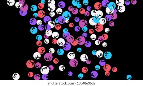 Delicate Floral Pattern with Simple Stylized Berries for Greeting Card or Poster. Naive Daisy Berries in Primitive Style. Vector Background for Spring or Summer Design.


