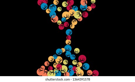 Delicate Floral Pattern with Simple Stylized Berries for Greeting Card or Poster. Naive Daisy Berries in Primitive Style. Vector Background for Spring or Summer Design.