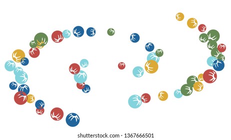 Delicate Floral Pattern with Simple Stylized Berries for Greeting Card or Poster. Naive Daisy Berries in Primitive Style. Vector Background for Spring or Summer Design.