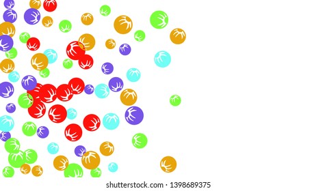 Delicate Floral Pattern with Simple Stylized Berries for Greeting Card or Poster. Naive Daisy Berries in Primitive Style. Vector Background for Spring or Summer Design.
