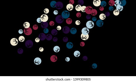 Delicate Floral Pattern with Simple Stylized Berries for Greeting Card or Poster. Naive Daisy Berries in Primitive Style. Vector Background for Spring or Summer Design.
