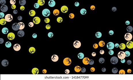 Delicate Floral Pattern with Simple Stylized Berries for Greeting Card or Poster. Naive Daisy Berries in Primitive Style. Vector Background for Spring or Summer Design.
