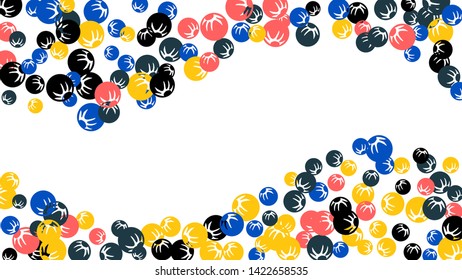 Delicate Floral Pattern with Simple Stylized Berries for Greeting Card or Poster. Naive Daisy Berries in Primitive Style. Vector Background for Spring or Summer Design.
