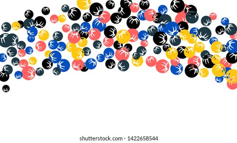 Delicate Floral Pattern with Simple Stylized Berries for Greeting Card or Poster. Naive Daisy Berries in Primitive Style. Vector Background for Spring or Summer Design.
