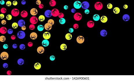 Delicate Floral Pattern with Simple Stylized Berries for Greeting Card or Poster. Naive Daisy Berries in Primitive Style. Vector Background for Spring or Summer Design.
