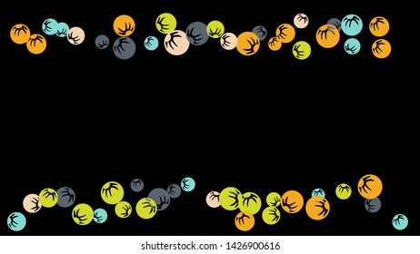 Delicate Floral Pattern with Simple Stylized Berries for Greeting Card or Poster. Naive Daisy Berries in Primitive Style. Vector Background for Spring or Summer Design.
