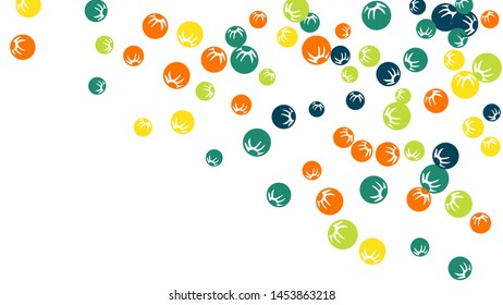 Delicate Floral Pattern with Simple Stylized Berries for Greeting Card or Poster. Naive Daisy Berries in Primitive Style. Vector Background for Spring or Summer Design.
