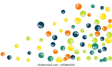 Delicate Floral Pattern with Simple Stylized Berries for Greeting Card or Poster. Naive Daisy Berries in Primitive Style. Vector Background for Spring or Summer Design.
