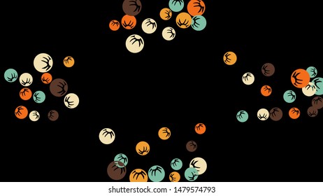 Delicate Floral Pattern with Simple Stylized Berries for Greeting Card or Poster. Naive Daisy Berries in Primitive Style. Vector Background for Spring or Summer Design.
