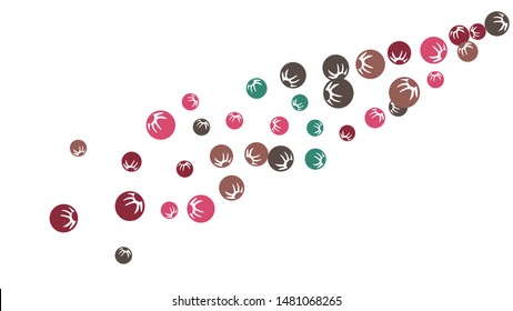 Delicate Floral Pattern with Simple Stylized Berries for Greeting Card or Poster. Naive Daisy Berries in Primitive Style. Vector Background for Spring or Summer Design.
