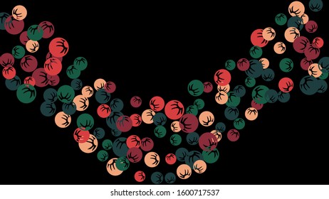 Delicate Floral Pattern with Simple Stylized Berries for Greeting Card or Poster. Naive Daisy Berries in Primitive Style. Vector Background for Spring or Summer Design.
