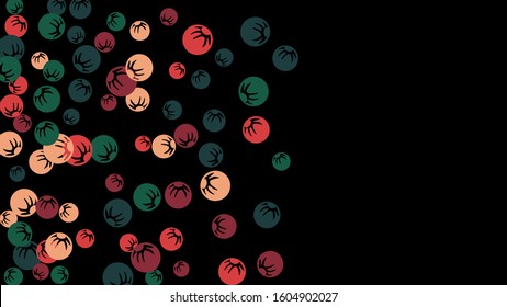 Delicate Floral Pattern with Simple Stylized Berries for Greeting Card or Poster. Naive Daisy Berries in Primitive Style. Vector Background for Spring or Summer Design.
