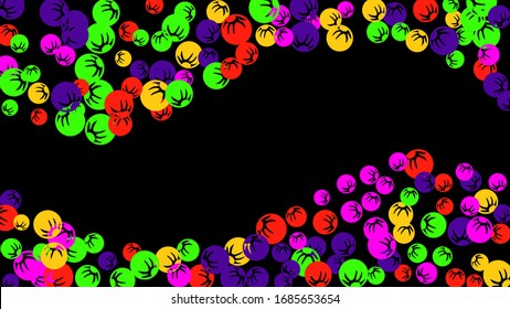 Delicate Floral Pattern with Simple Stylized Berries for Greeting Card or Poster. Naive Daisy Berries in Primitive Style. Vector Background for Spring or Summer Design.
