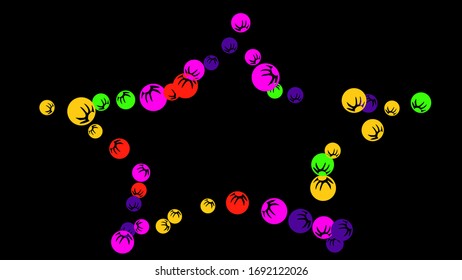 Delicate Floral Pattern with Simple Stylized Berries for Greeting Card or Poster. Naive Daisy Berries in Primitive Style. Vector Background for Spring or Summer Design.
