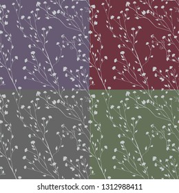 Delicate floral pattern. Soft flowers texture for fabric, wallpapers, wrapping, paper.