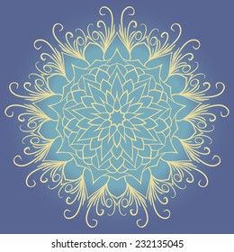 delicate floral pattern. Vector background. Vintage decorative elements. Hand drawn background. Islam, arabic, indian, ottoman motifs.Mandala. Round Ornament Pattern. Hand drawn background.