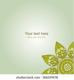  Delicate floral pattern. Vector background. Card or invitation. Vintage decorative elements. Hand drawn background.