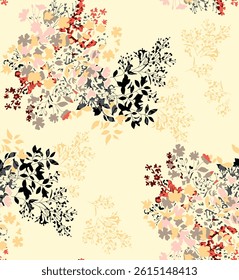 Delicate Floral Print Seamless Pattern for Fabric Design