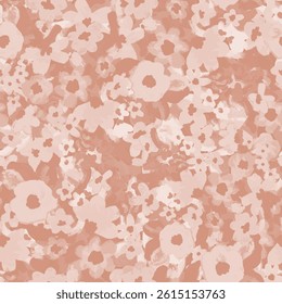 Delicate Floral Print in Soft Rose and Tan
