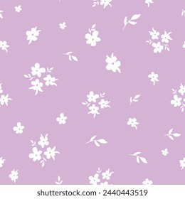 Delicate floral seamless pattern. Hand drawn pattern vector collection. Flower, leaf, leaves, delicate, cute. Surface design for packaging, fabric and stationery. 
