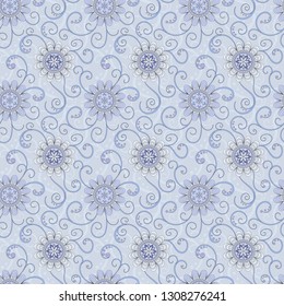 delicate floral seamless pattern on a light background