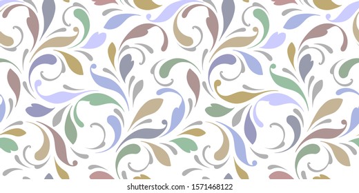 Delicado patrón floral sin fisuras. Impresión ornamental para tela, envoltura, papel pintado, fondo. Diseño decorativo.