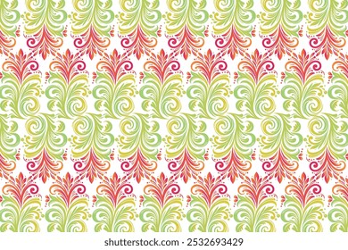 Delicado patrón floral sin fisuras con flores rosadas y hojas verdes Diseño de acuarela perfecto para la moda textil Antiguas Fondo de pantalla y uso de la tela