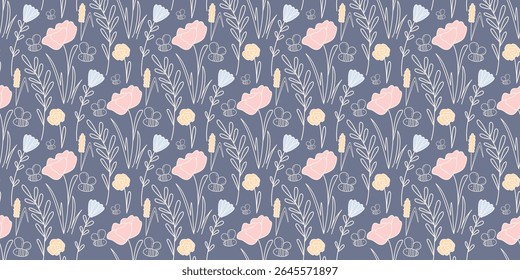 Delicate floral seamless pattern in Provence style