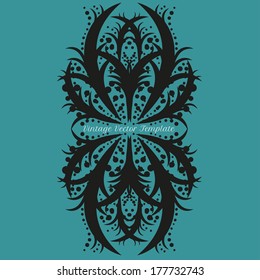 delicate floral symmetrical pattern for cards and invitations