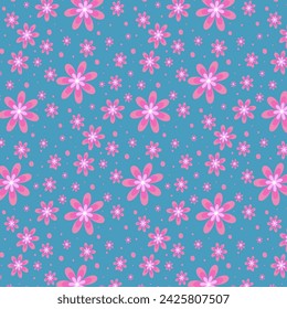 delicate floral texture on a blue background