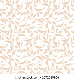 Delicate floral texture. Seamless ornamental pattern for design wrapping, textile, wallpaper, paper. Soft flowery background.