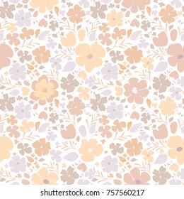Delicate floral texture. Seamless small flowers pattern for design wrapping, textile, wallpaper, paper. Traditional cotton background.