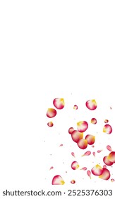 Delicate Flower Beauty Vector White Background. Fall Cherry Design. Pink Blossom Japan Backdrop. Beautiful Floral Tender Poster.
