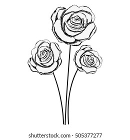 delicate flower drawing icon image 