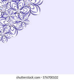 delicate flower lilac background
